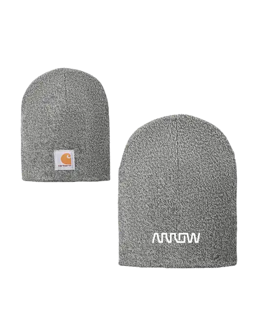 Carhartt Medium Grey Heather Acrylic Knit Hat w/Arrow Electronics Logo