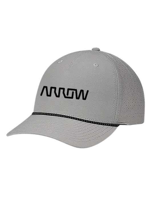 Richardson Laser Perf Performance Light Grey/Black-Grey Rope Cap w/Arrow Electronics Logo