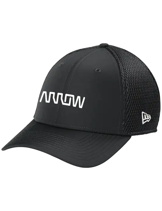New Era 39THIRTY Performance Stretch Charcoal Grey Mesh Cap w/Arrow Electronics Logo