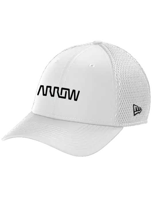 New Era 39THIRTY Performance Stretch White Mesh Cap w/Arrow Electronics Logo