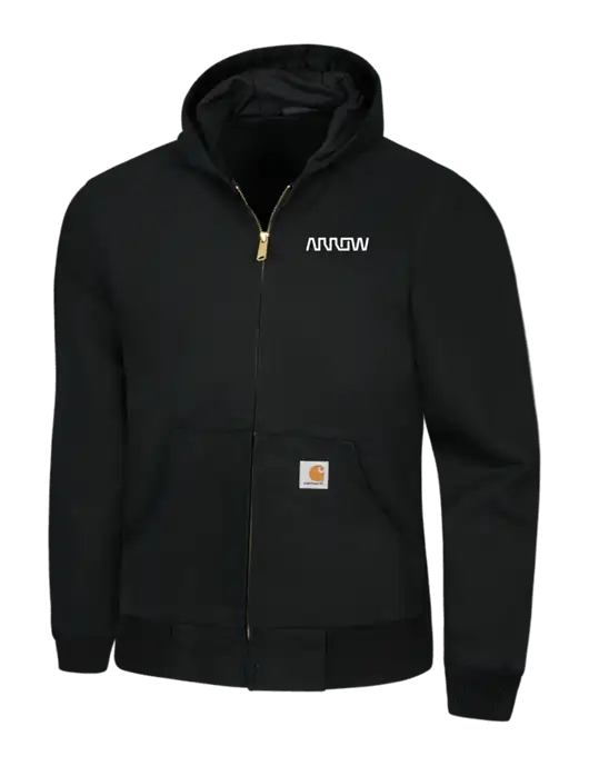 Carhartt Black Thermal Lined Duck Active Jacket w/Arrow Electronics Logo