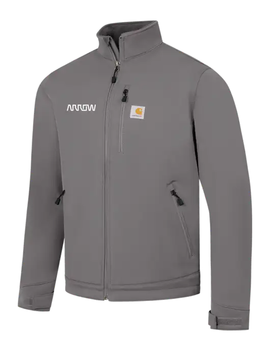 Carhartt Dark Medium Grey Crowley Soft Shell Jacket w/Arrow Electronics Logo