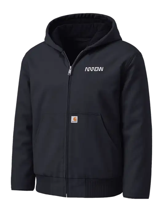 Carhartt Washed Duck Active Black Jacket w/Arrow Electronics Logo
