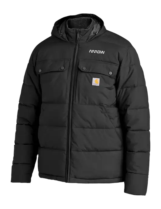 Carhartt Montana Black Insulated Hooded Jacket w/Arrow Electronics Logo