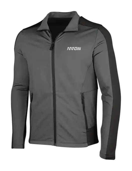 Medium Grey Heather Grid Fleece Jacket w/Arrow Electronics Logo