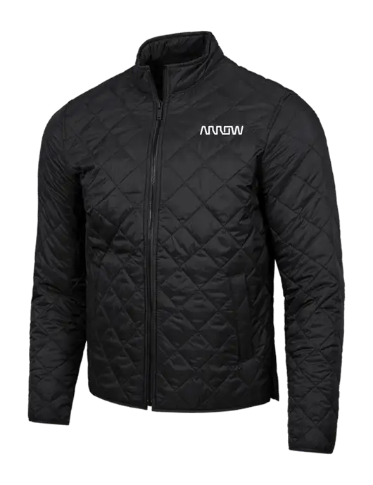 Mercer+Mettle Black Quilted Full-Zip Jacket w/Arrow Electronics Logo