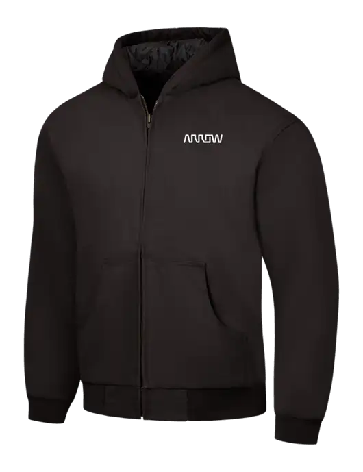 CornerStone Black Duck Cloth Hooded Work Jacket w/Arrow Electronics Logo