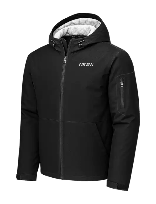 Waterproof Insulated Black Jacket w/Arrow Electronics Logo