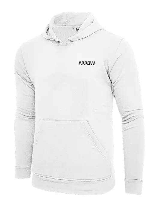 Adidas White Fleece Hooded Sweatshirt w/Arrow Electronics Logo