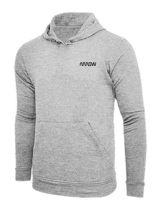 Adidas Light Grey Heather Fleece Hooded Sweatshirt w/Arrow Electronics Logo