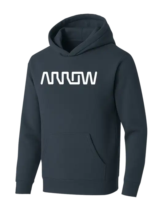 BELLA+CANVAS Dark Grey Sponge Fleece Pullover Hoodie w/Arrow Electronics Logo