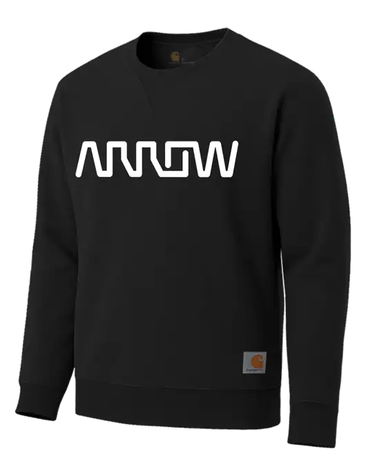 Carhartt Black Midweight Crewneck Sweatshirt w/Arrow Electronics Logo