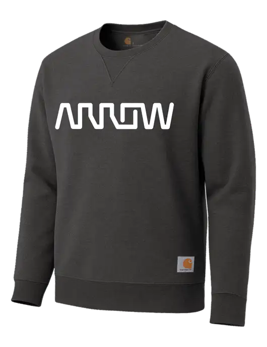Carhartt Dark Grey Heather Midweight Crewneck Sweatshirt w/Arrow Electronics Logo