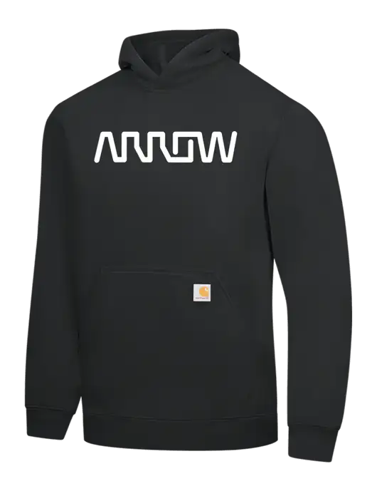 Carhartt Black Midweight Hooded Sweatshirt w/Arrow Electronics Logo