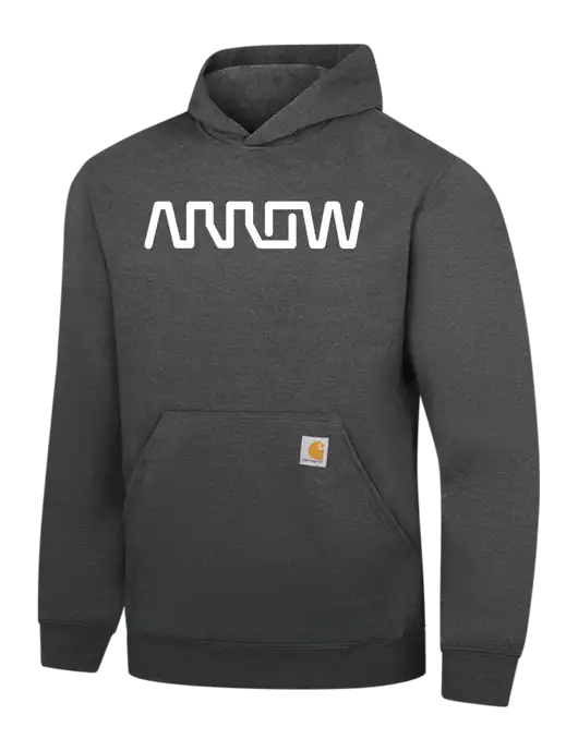 Carhartt Dark Grey Heather Midweight Hooded Sweatshirt w/Arrow Electronics Logo