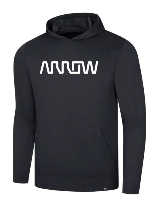 TravisMathew Black Coveside Hoodie w/Arrow Electronics Logo