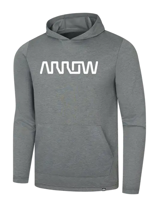 TravisMathew Dark Grey Heather Coveside Hoodie w/Arrow Electronics Logo