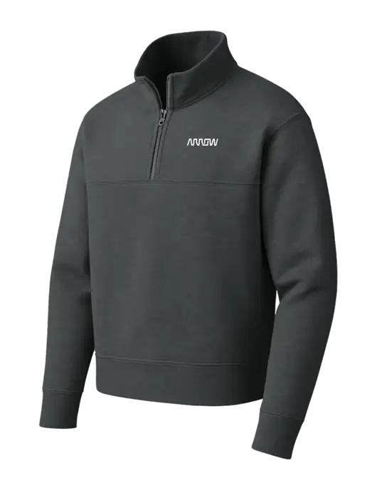 Mercer+Mettle Dark Grey Linear Texture Quarter Zip w/Arrow Electronics Logo