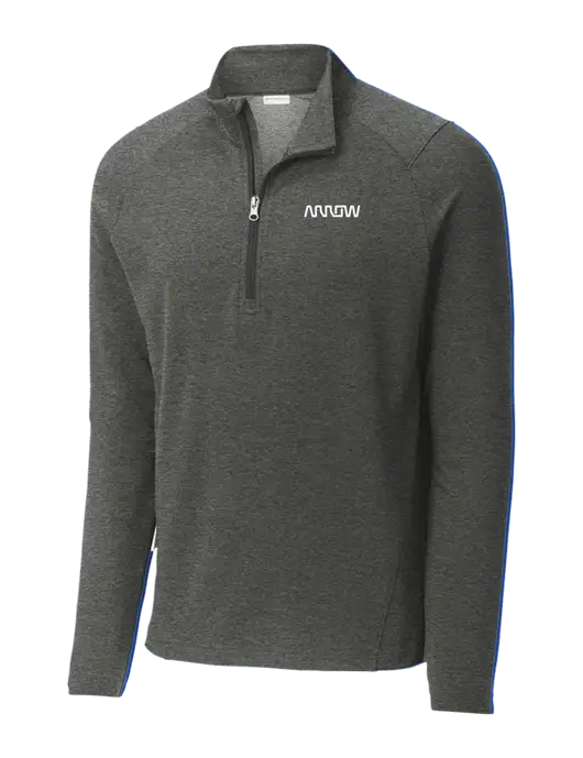 Sport-Wick Flex Fleece Dark Grey Heather 1/4-Zip w/Arrow Electronics Logo