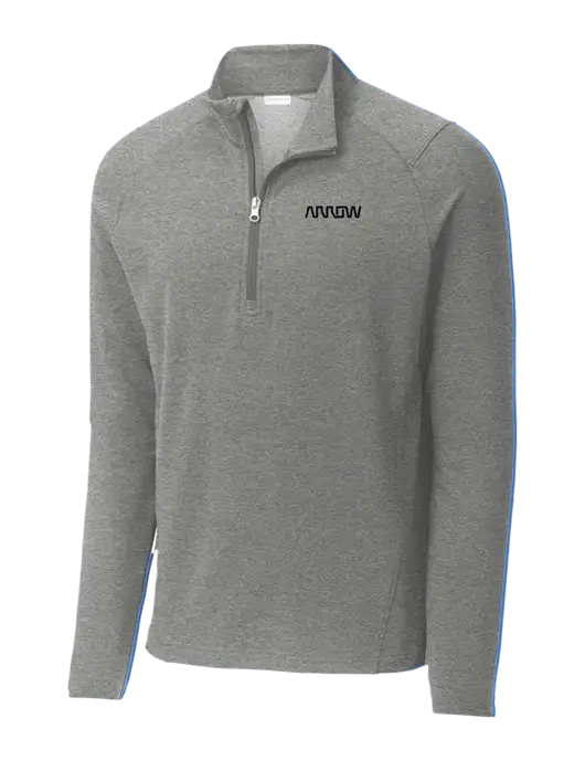 Sport-Wick Flex Fleece Light Grey Heather 1/4-Zip w/Arrow Electronics Logo