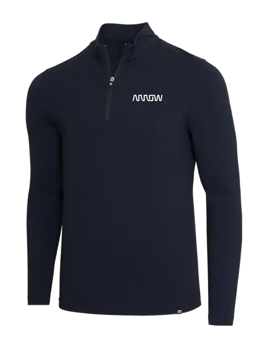 TravisMathew Black Crestview 1/4 Zip w/Arrow Electronics Logo