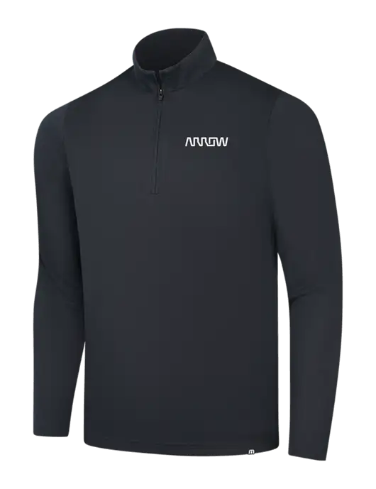 TravisMathew Black Coveside ¼-Zip w/Arrow Electronics Logo