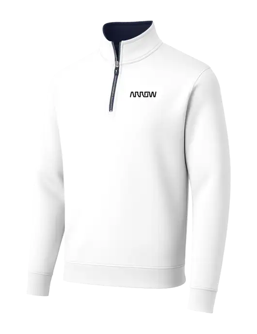 Fairway & Greene Caves Quarter-Zip Tech White Pullover w/Arrow Electronics Logo