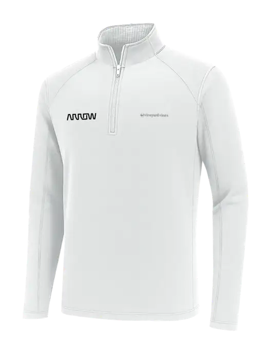 Vineyard Vines White Sankaty Quarter-Zip Pullover
 w/Arrow Electronics Logo