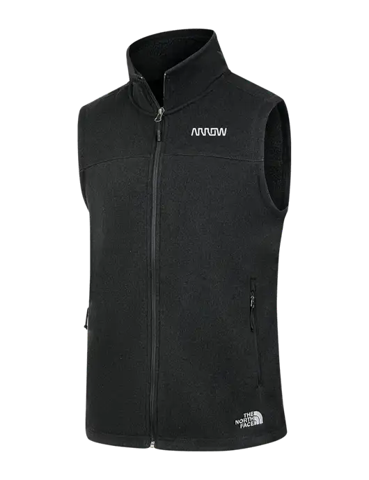 North Face Black Heather Sweater Fleece Vest  w/Arrow Electronics Logo