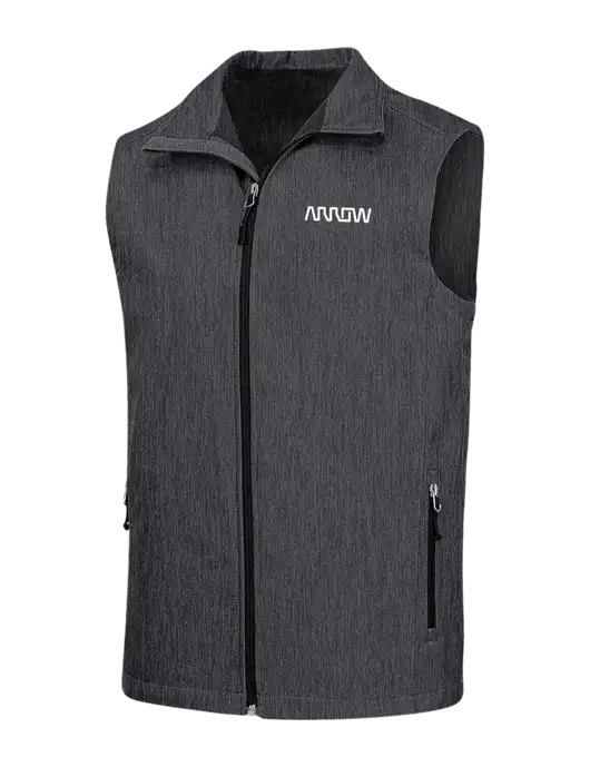 Charcoal Grey Heather Core Soft Shell Vest w/Arrow Electronics Logo