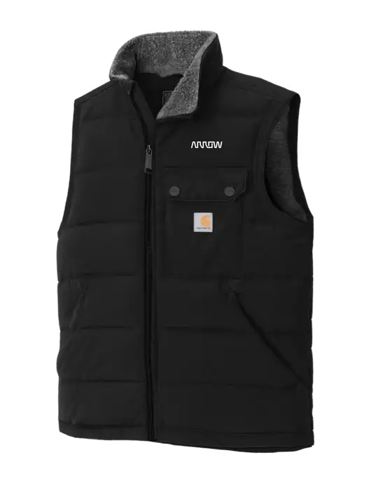 Carhartt Montana Black Insulated Vest w/Arrow Electronics Logo