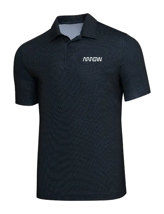 Adidas Black Diamond Dot Print Polo w/Arrow Electronics Logo