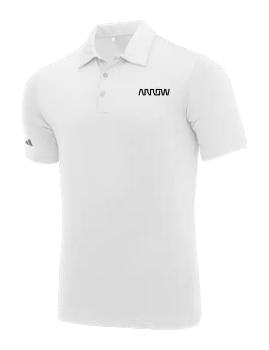 Adidas White Ultimate Solid Polo w/Arrow Electronics Logo