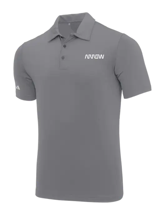 Adidas Medium Grey Ultimate Solid Polo w/Arrow Electronics Logo
