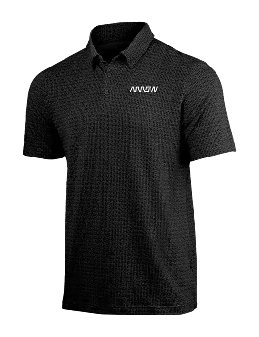 Adidas Black Printed Blend Polo w/Arrow Electronics Logo
