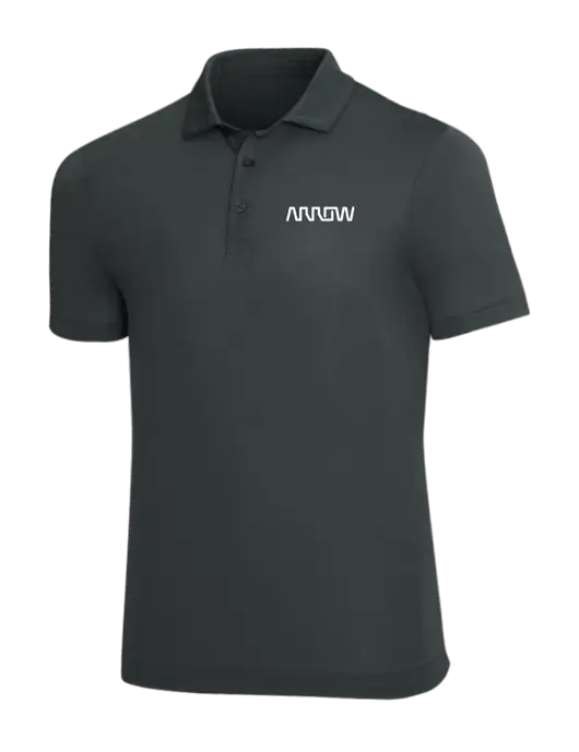 Mercer+Mettle Dark Grey Stretch Jersey Polo w/Arrow Electronics Logo