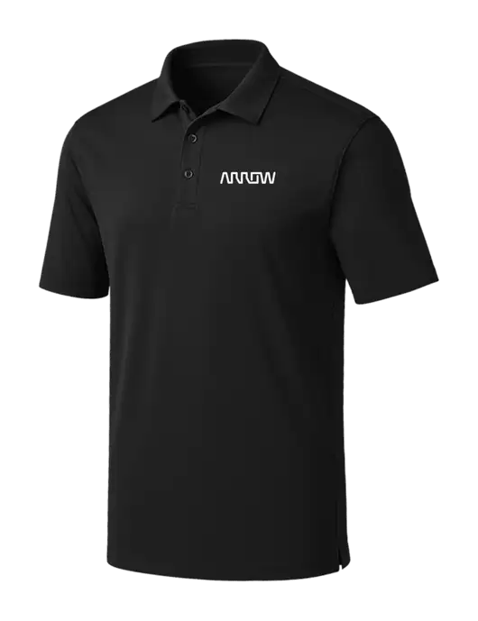 Black Silk Touch Performance Polo w/Arrow Electronics Logo