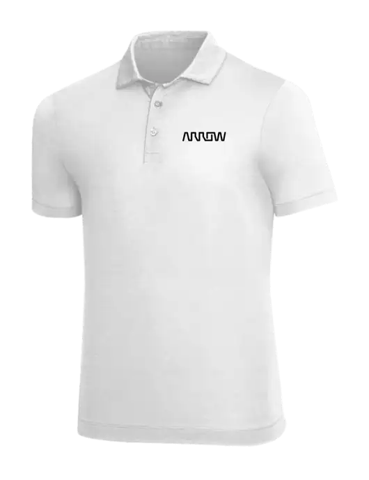 Mercer+Mettle White Stretch Jersey Polo w/Arrow Electronics Logo