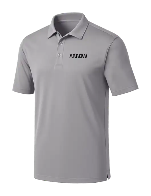 Light Grey Silk Touch Performance Polo w/Arrow Electronics Logo