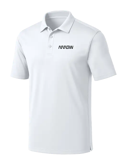 White Silk Touch Performance Polo w/Arrow Electronics Logo