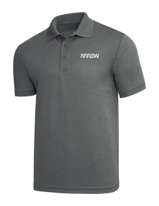 Medium Grey Heather PosiCharge RacerMesh Polo w/Arrow Electronics Logo