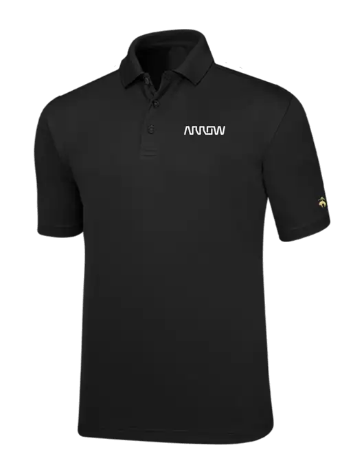 Brooks Brothers Black Mesh Pique Performance Polo w/Arrow Electronics Logo