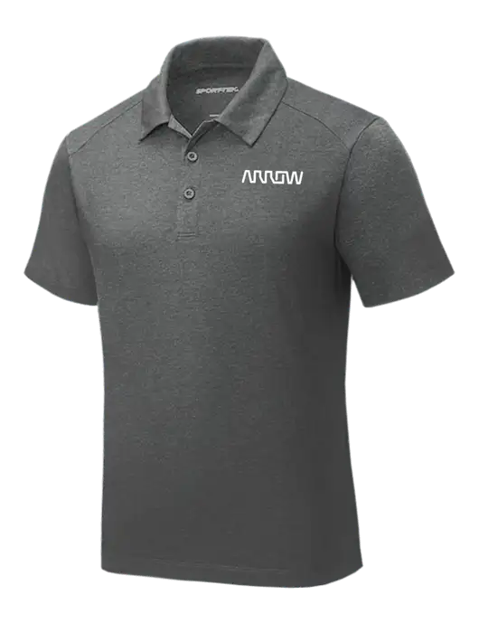 Dark Grey Heather PosiCharge Tri-Blend Wicking Polo w/Arrow Electronics Logo