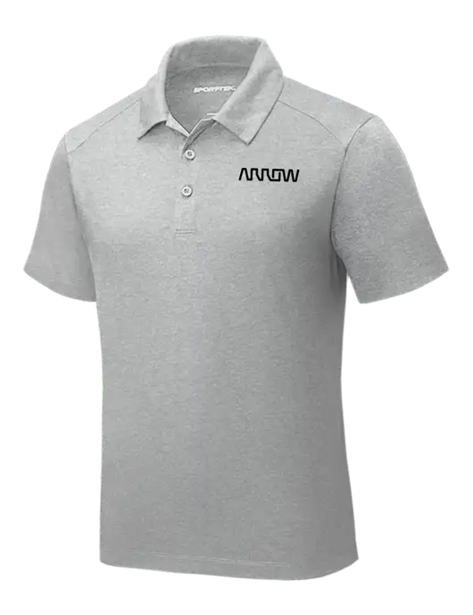 Light Grey Heather PosiCharge Tri-Blend Wicking Polo w/Arrow Electronics Logo