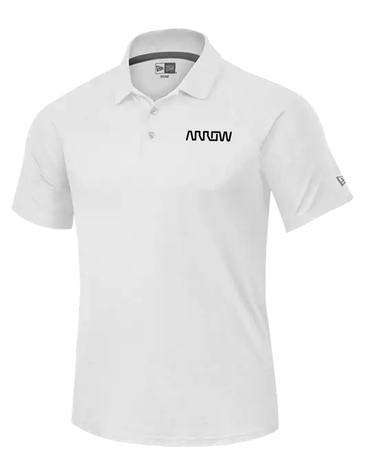 New Era Power White Polo w/Arrow Electronics Logo