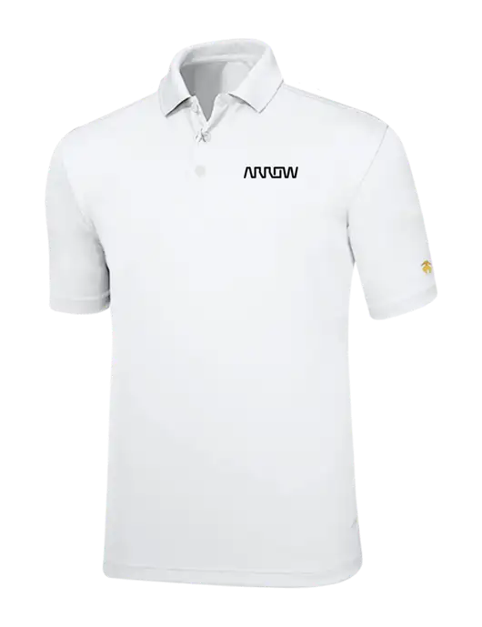 Brooks Brothers White Mesh Pique Performance Polo w/Arrow Electronics Logo