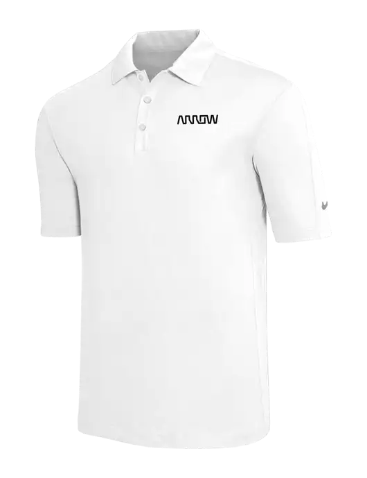 Nike White Tech Sport Dri-FIT Polo w/Arrow Electronics Logo