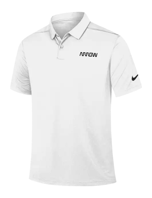 Nike White Dry Essential Solid Polo w/Arrow Electronics Logo