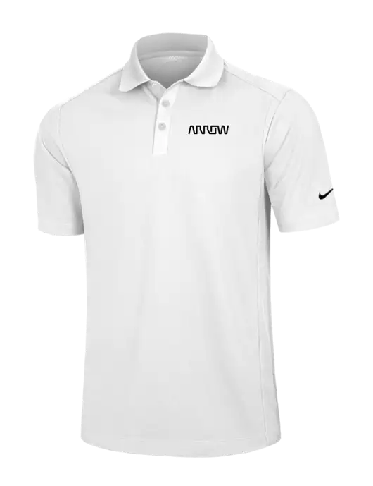 Nike White Dri-FIT Classic Polo w/Arrow Electronics Logo