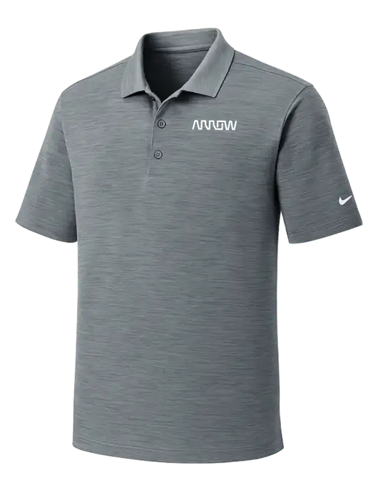 Nike Dri-FIT Medium Grey Striated Polo w/Arrow Electronics Logo